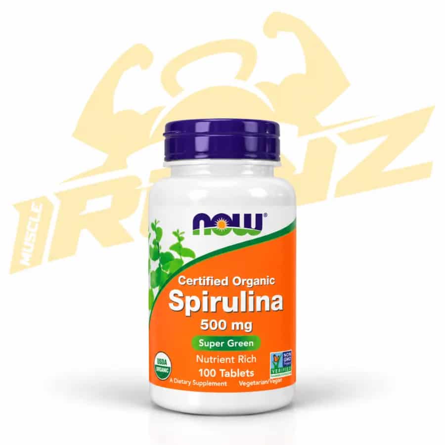 NOW Certified Organic Spirulina 500 mg – 100 Tablets