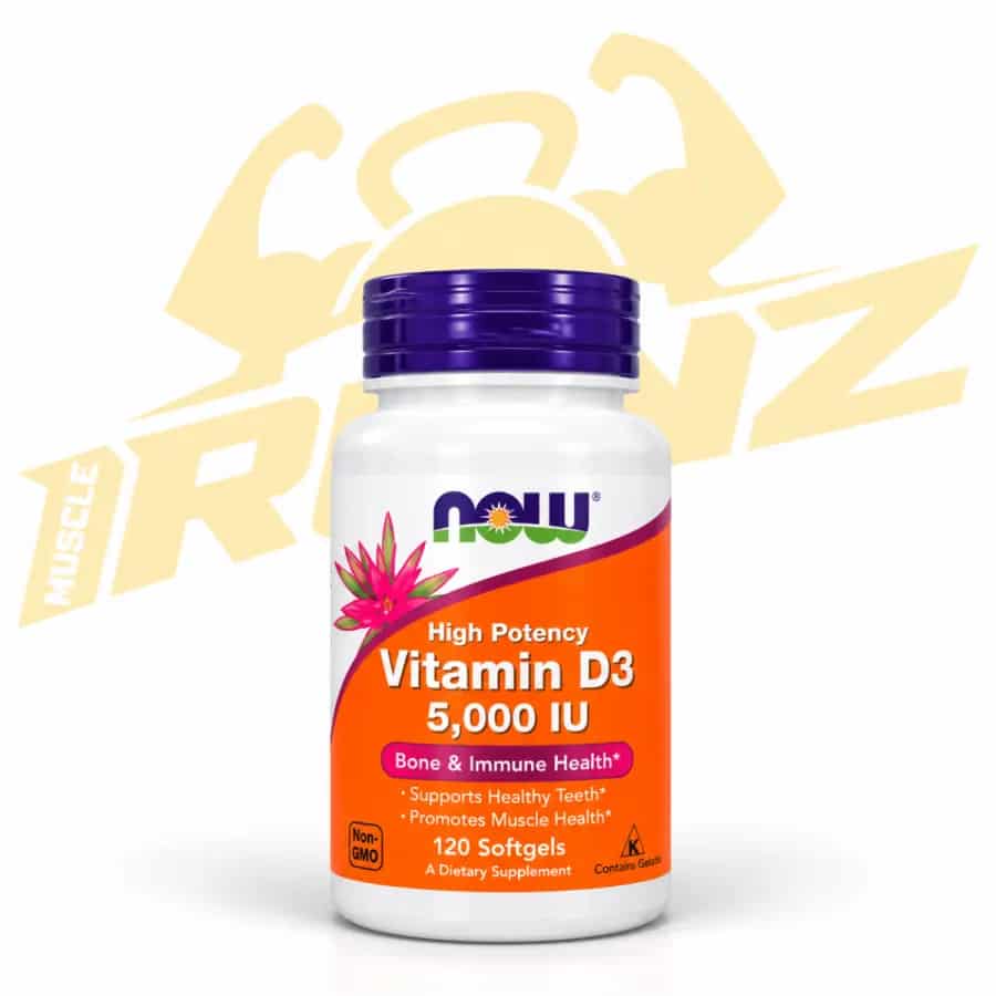 NOW Vitamin D3 5,000 IU – 120 Softgels